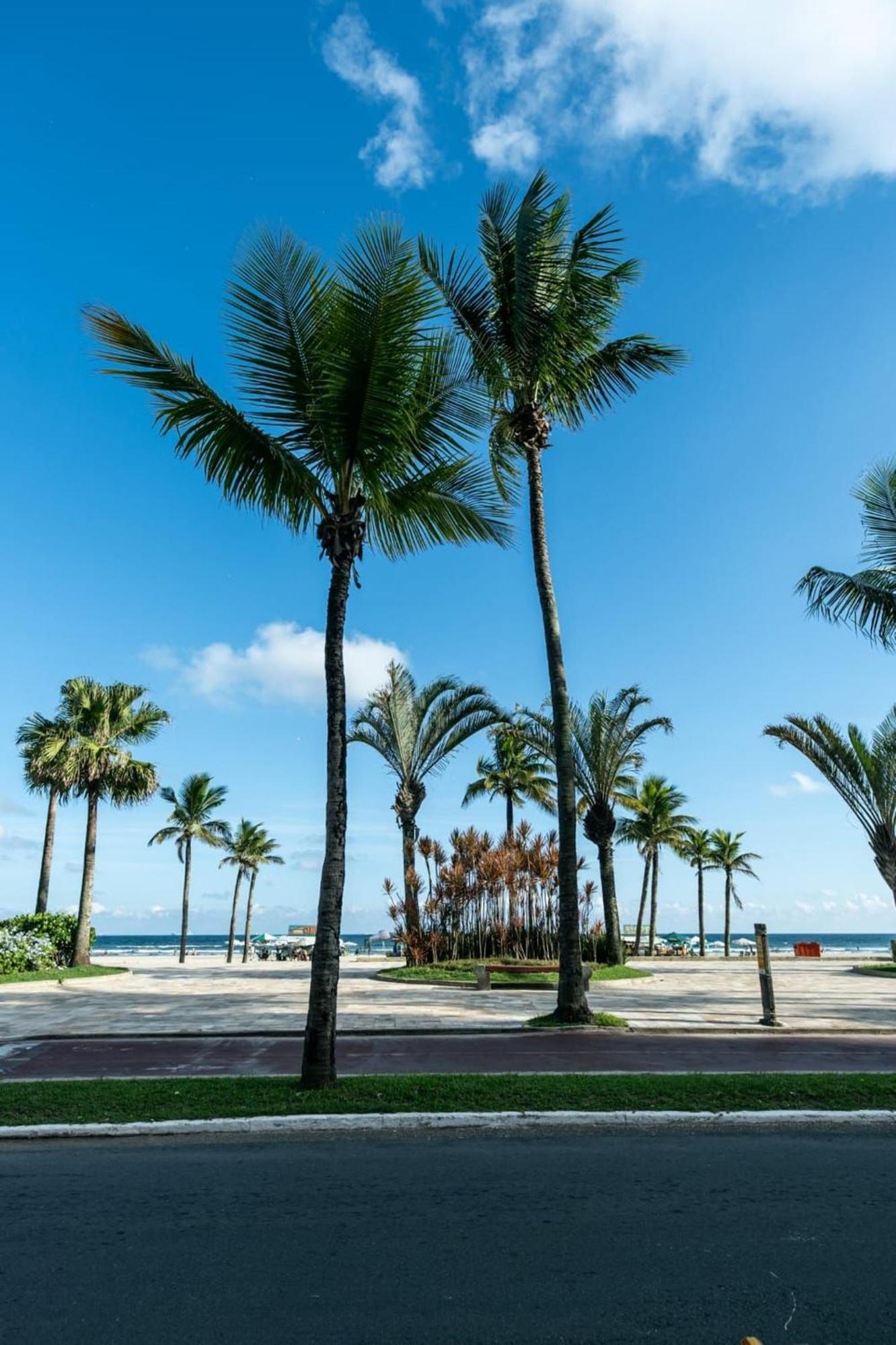 Frente Vista Mar Com Varanda Wi Fi 300Mbps E 10M Da Praia Da Tupi - Estacionamento Gratuito Praia Grande  Eksteriør billede